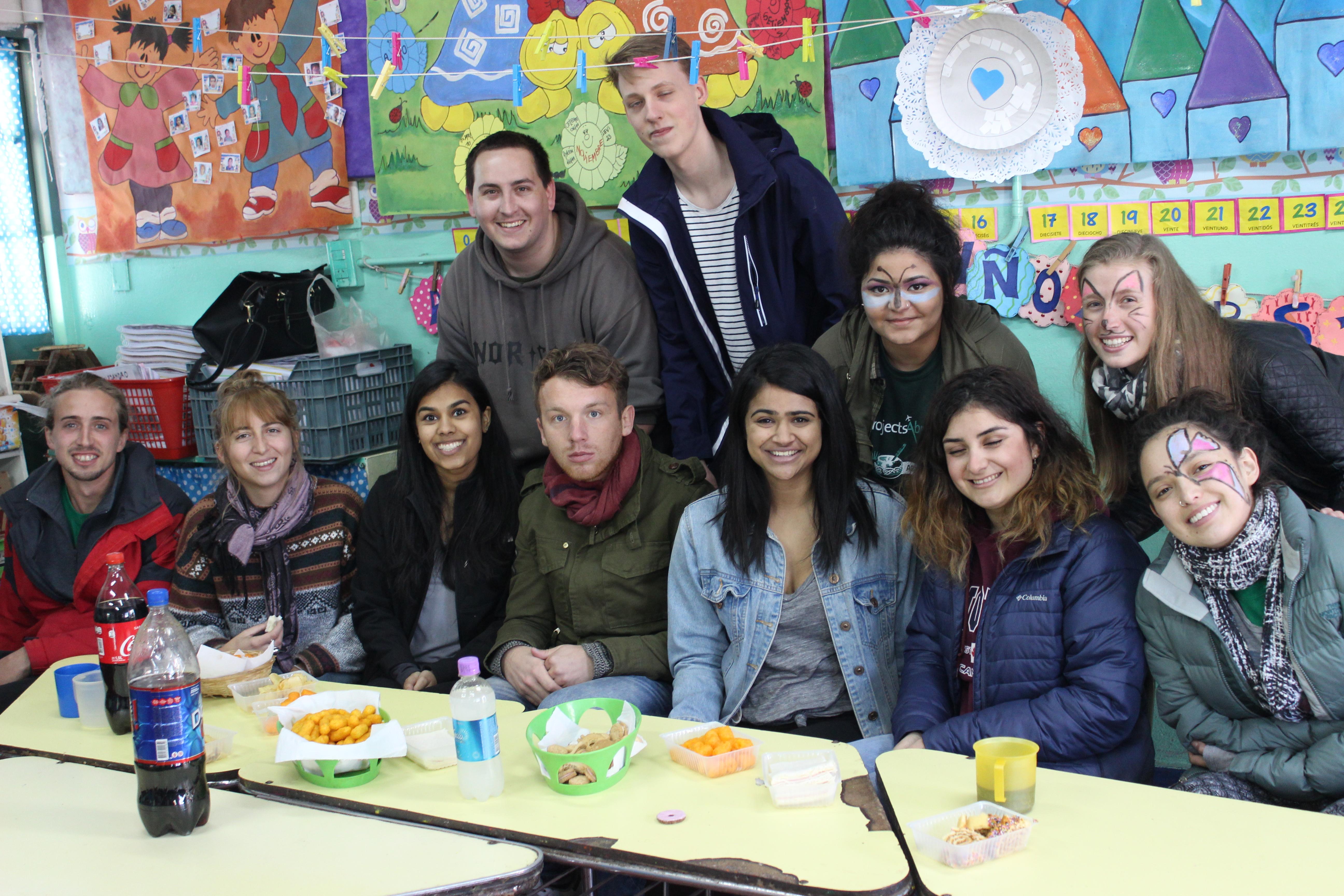 A group photo of high school students volunteering in Argentina with Projects Abroad A group of volunteers work with children in Argentina on our placement for high school students